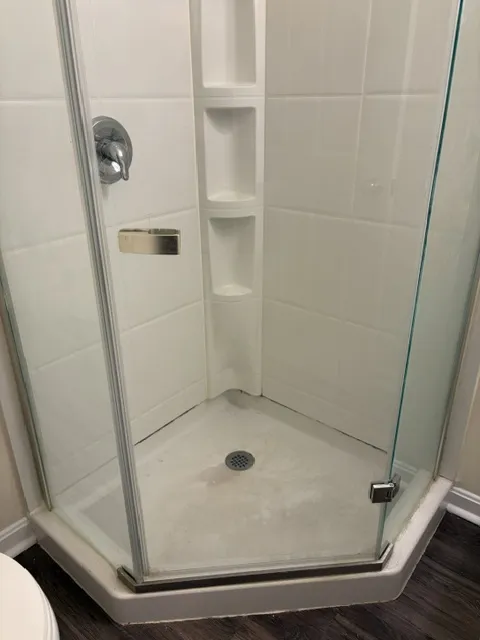 Before shower cleaning