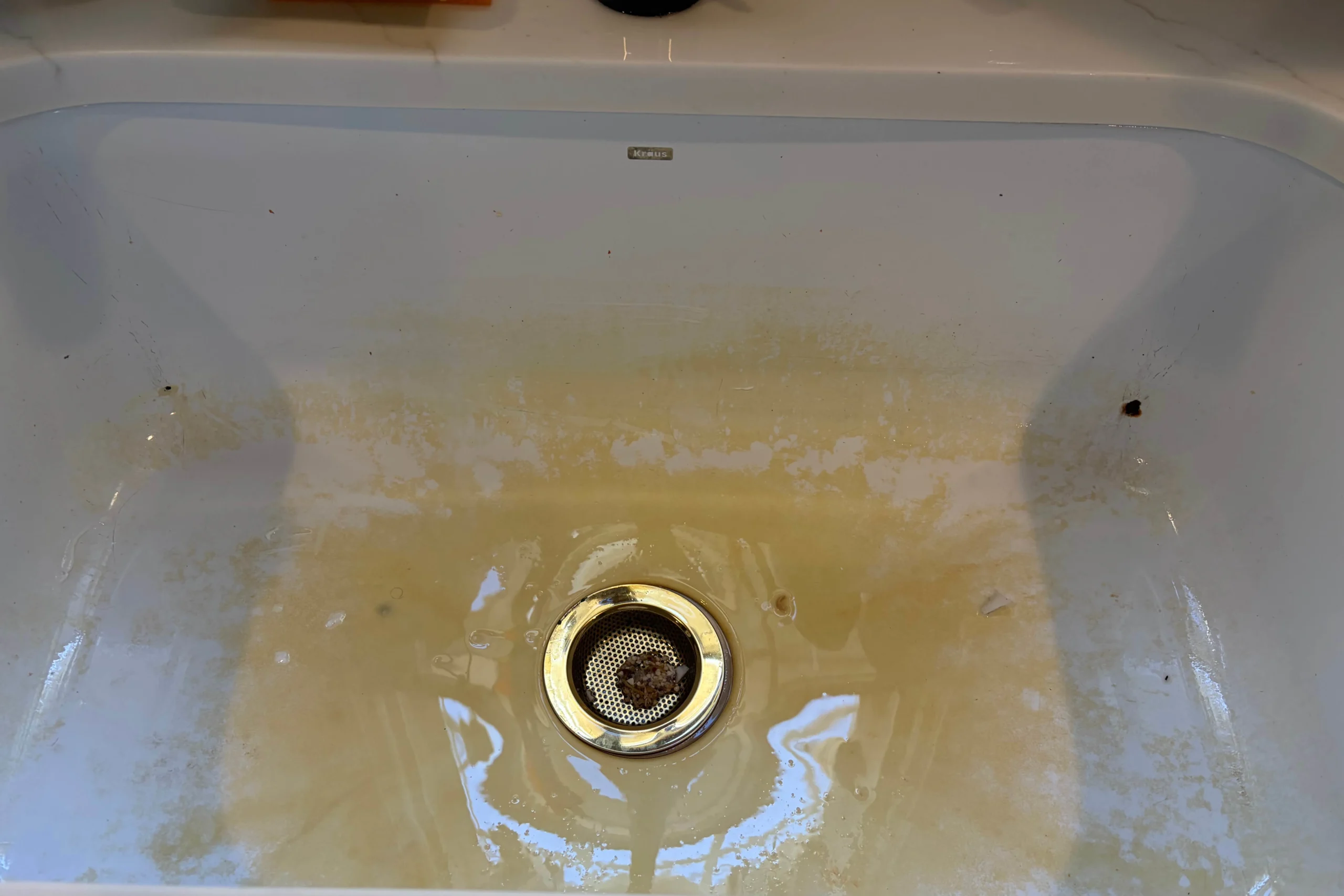 Before Kitchen Sink cleaning